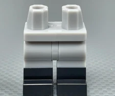 LEGO Minifigure Hips & Legs Light Bluish Gray with Black Boots Raccoon Costume