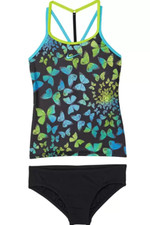 Nike Kids Butterfly T Cross-Back Tankini Set Little Kids/Big Kids Sz M E1109