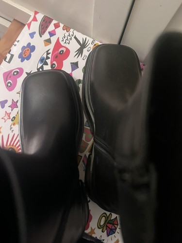 Jeffrey Campbell Miranda Black Leather Boots Size 9.5 - Picture 4 of 8
