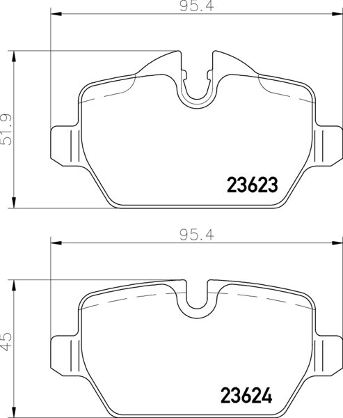 DON PCP1118  Rear Brake Pad Set Fits BMW 1 Series 3 Series