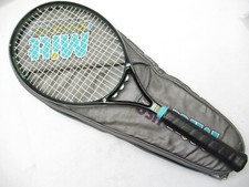MITT WIDE ROCKER 110 TENNIS RACQUET 4 1/2 LONG STORAGE. NEW GRIP 