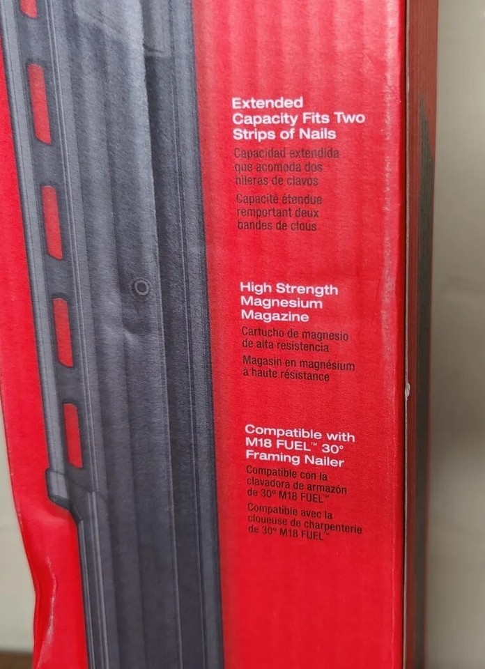 Milwaukee M18 FUEL 30 Degree Framing Nailer Extended Capacity Magazine