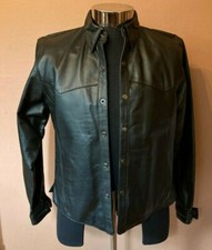 Biker's Club Women's Leather Motorcycle Biker Jacket Xl Soft Leather Snap Up