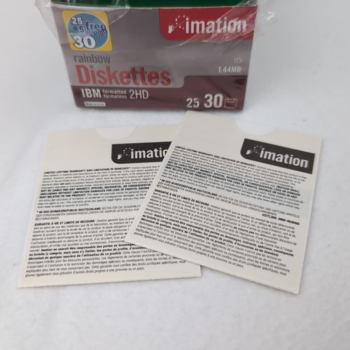 Imation 3.5" Floppy Disks 1.44MB Rainbow Diskettes IBM Formatted 2HD 24 pc. - Picture 2 of 7