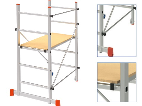 PONTEGGI TRABATTELLO IN ALLUMINO 'STEP UP HOBBY' CON RUOTE