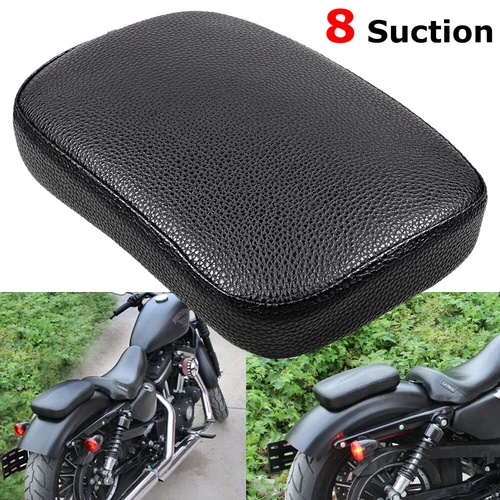 Motorcycle Passenger Seat Pillion Pad 8 Suction Cup For Harley Softail Custom - Picture 10 of 12
