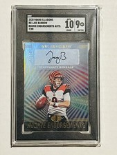 JOE BURROW 2020 Panini Illusions Endorsements RC Auto 07/99 Bengals SGC 9 10
