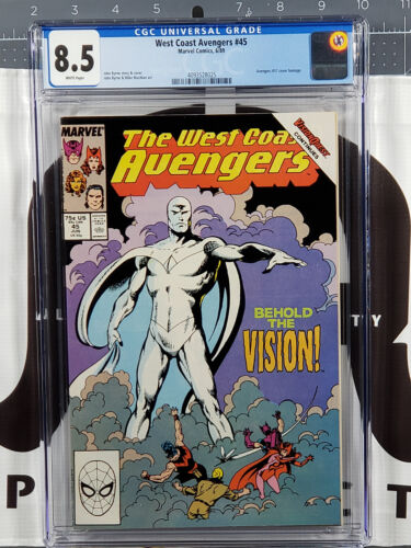 West Coast Avengers #45 CGC 8,5 **1ère application vision blanche**Marvel Comics 1989** - Photo 1 sur 2