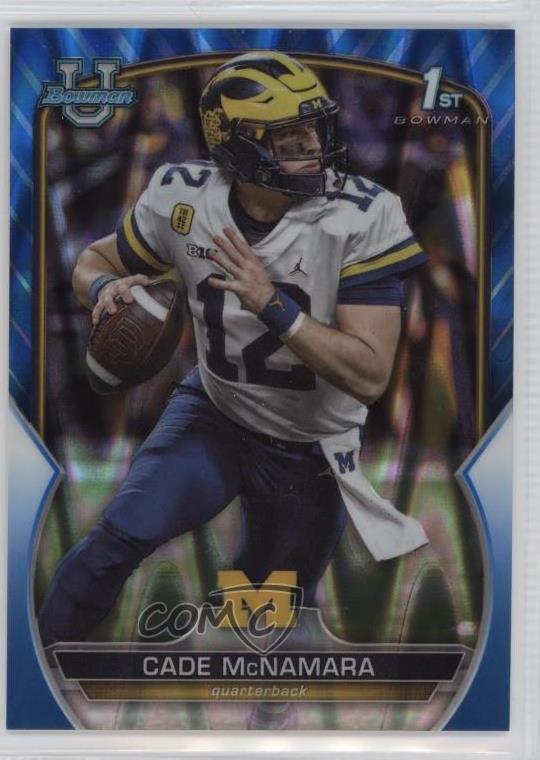 2022 Bowman University Chrome Blue RayWave Refractor /199 Cade McNamara #99