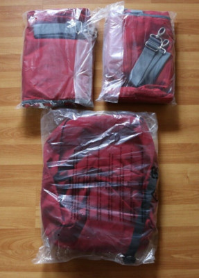 Amazon Basics - 1 x Rucksack - 2 x Trainingstasche - dunkelrot - unbenutzt