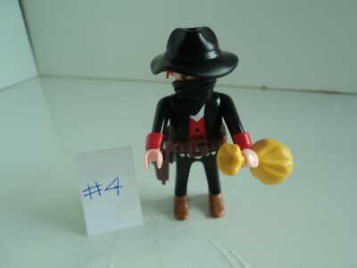 Lot Playmobil Vintage Western, Bandits, Chariot, Chevaux - Année 1995, Bon état, Pièces Variées !