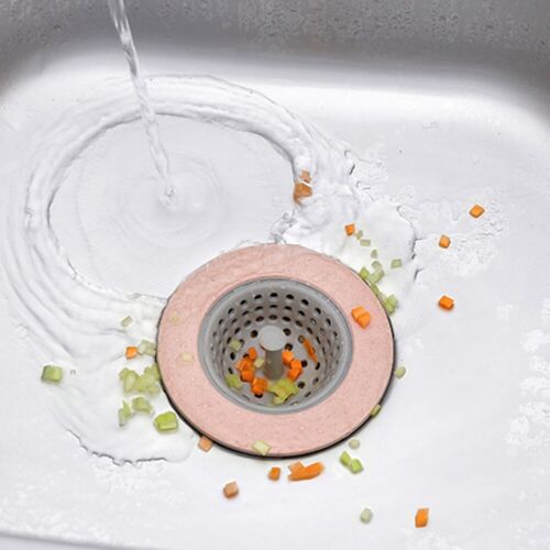 11cm Sinkfilter Anti-Blocking Anti-Rutsch Silikon +Weizen Stroh Praktisch - Bild 1 von 9