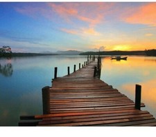 Paint By Numbers Adults kids Sunset Landscape DIY Painting Kit 40x50CM Canvas