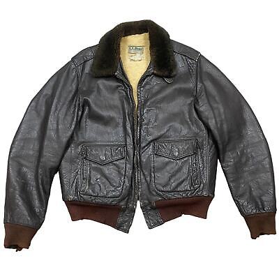 Vintage 70s 80s LL Bean Goatskin Leather Lambswool G-1 Vintage 70s 80s LL Bean Goatskin Leather Lambswool G-1