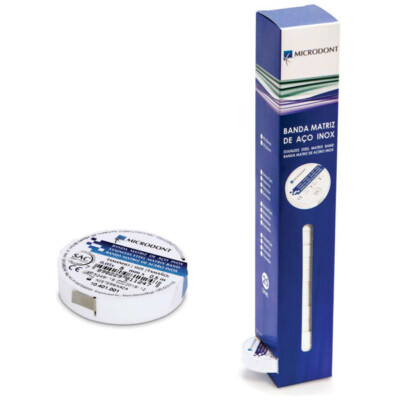Microdont Stainless Steel Matrix Band 0.05 x 7mm   0.5m Roll, 25 Rolls per Box