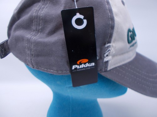 Pukka Gray & White GroGenesis Adjustable Hat Green Brim Made to Look Distressed - Picture 6 of 12