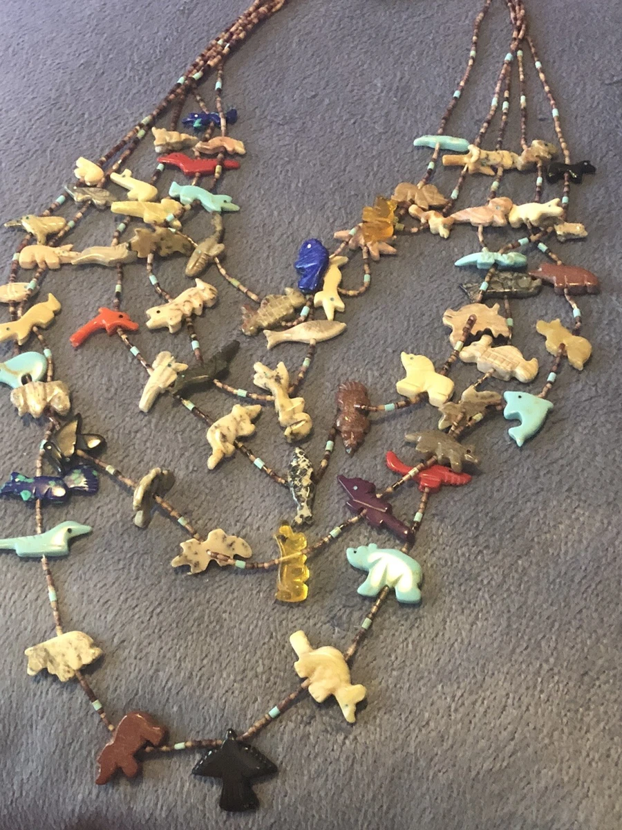 Native american necklace with best sale animals