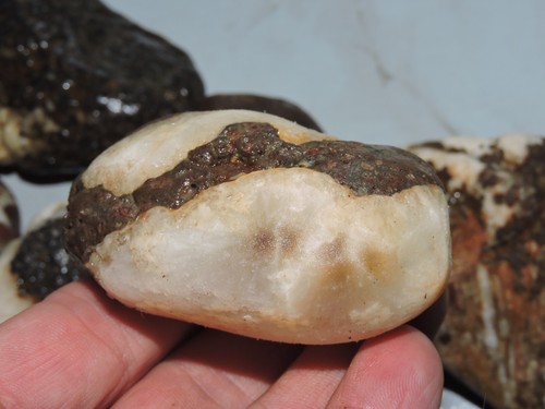 Menge 6 natürliche Rhyolith Stein Knötchen mit Zeolith Kristall Einschlüsse, 2 Pfund + - Bild 18 von 19