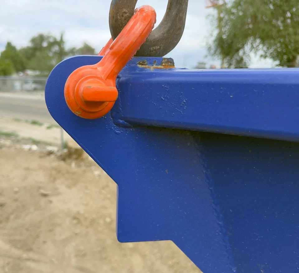 Crane Skip Box Pan Material Handling Hopper 垃圾桶 12,500 磅 3 cy — 第 3/4 张图片