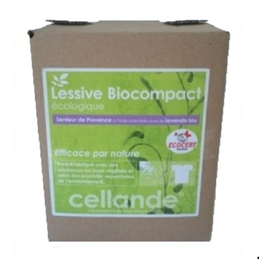 Lessive poudre Biocompact Cellande 4.5 kg pour le linge blanc et couleur
