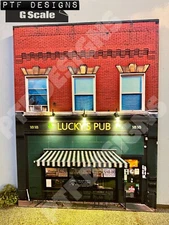 G Scale Scratch Built "Lucky’s Irish Pub”☘️🍻Bar Building Flat w/LEDs - LGB PICO