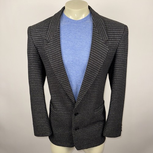 Vtg 80s 90s City Streets Jacket Suit Blazer Miami Vice Sport Coat Silk Mens 42