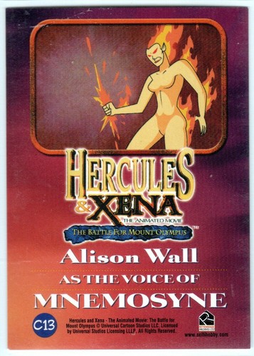 XENA & HERCULES: THE ANIMATED ADVENTURES CASTING CALL INSERT C13 ALISON WALL - Picture 2 of 2