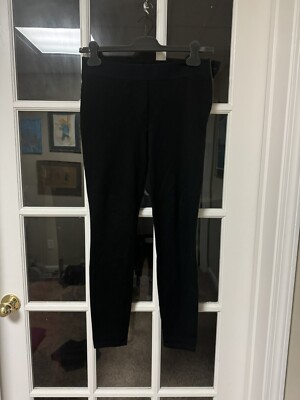 White House Black Market The Legging Womens Size 6 Black Pants Stretch Side Zip