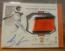 2018 Panini- National Treasures #8 Anthony Santander (RC) Material Signature /99