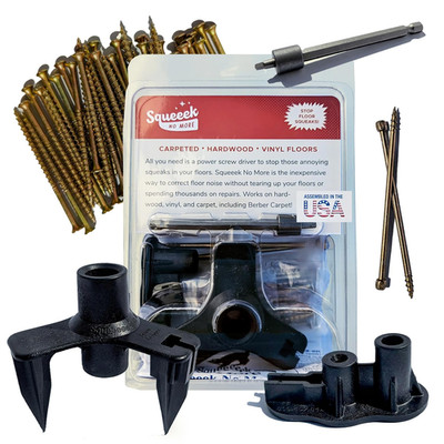 Squeaky Floor Repair Kit for Hardwood, Carpet, Vinyl & Linoleum   Complete Floor