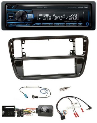 Alpine USB Bluetooth DAB Lenkrad Autoradio für VW Up AA AAN 11-16 Klavierlack