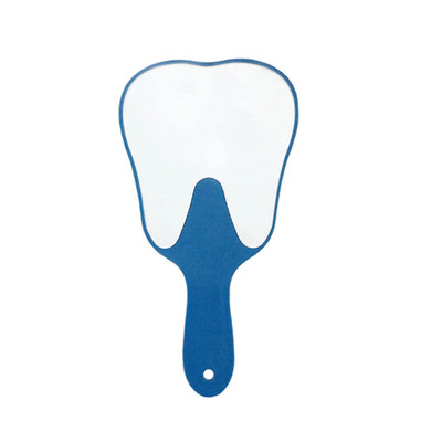 1PC Dental Mouth Mirror Tooth Shaped Mirror Handheld Unbreakable Plastic Makeup