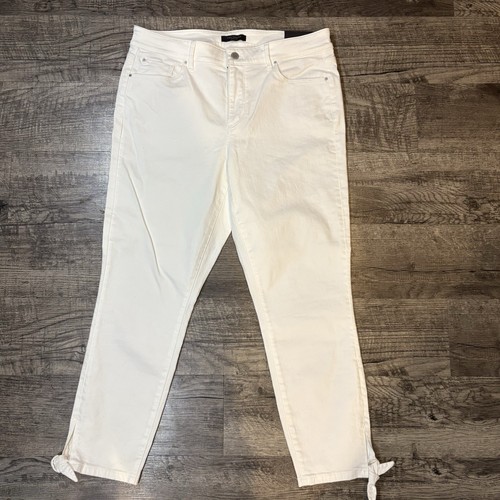 ANN TAYLOR Jeans Women’s 10 White Skinny Crop Mid Rise Curvy Fit NWT - Picture 1 of 10