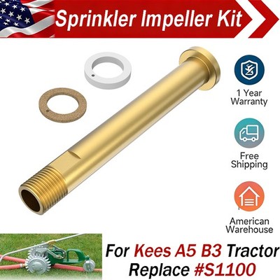 S1100 Impeller Shaft Kit For National Kees Walking Sprinkler A5 B3 Tractor Brass