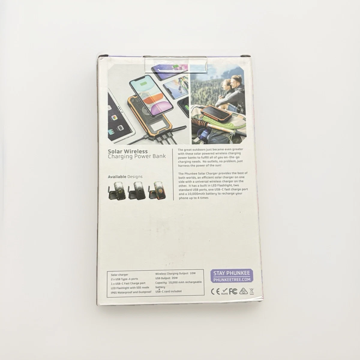 PhunkeeTree Solar Wireless Charging Power Bank photo 2