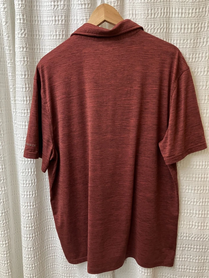 G. H. Bass Mens Short Sleeve Collared Casual Button Front Polo Shirt SZ L - Imagem 2 de 3