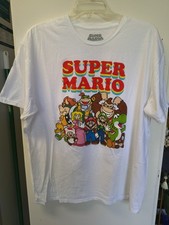 Mens XL Super Mario Characters Graphic Shirt Nintendo 2024 Vintage Style X-Large