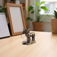 Chinese Terracotta Figurine - Ancient Army with Horse Statue - Metal