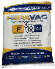  9 KIRBY UNIVERSAL HEPA CLOTH MICRON MAGIC VACUUM CLEANER BAGS, VEVA TYPE F
