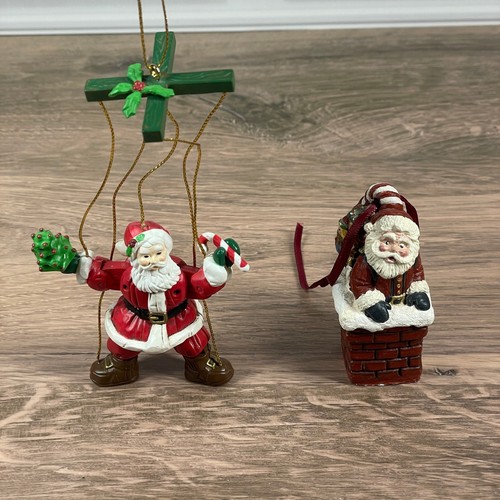 Santas Best Christmas Charmers collectable Marionette Santa With Santa Chimney