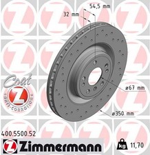 2x ZIMMERMANN Bremsscheibe SPORT Z 400.5500.52 f&uuml;r W166 GLE C292 MERCEDES GL GLS