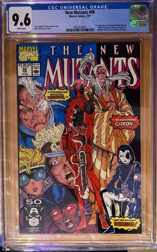 New Mutants 98 CGC Graded 9.6 1991, 1st Appearance of Deadpool Key Issue MARVEL