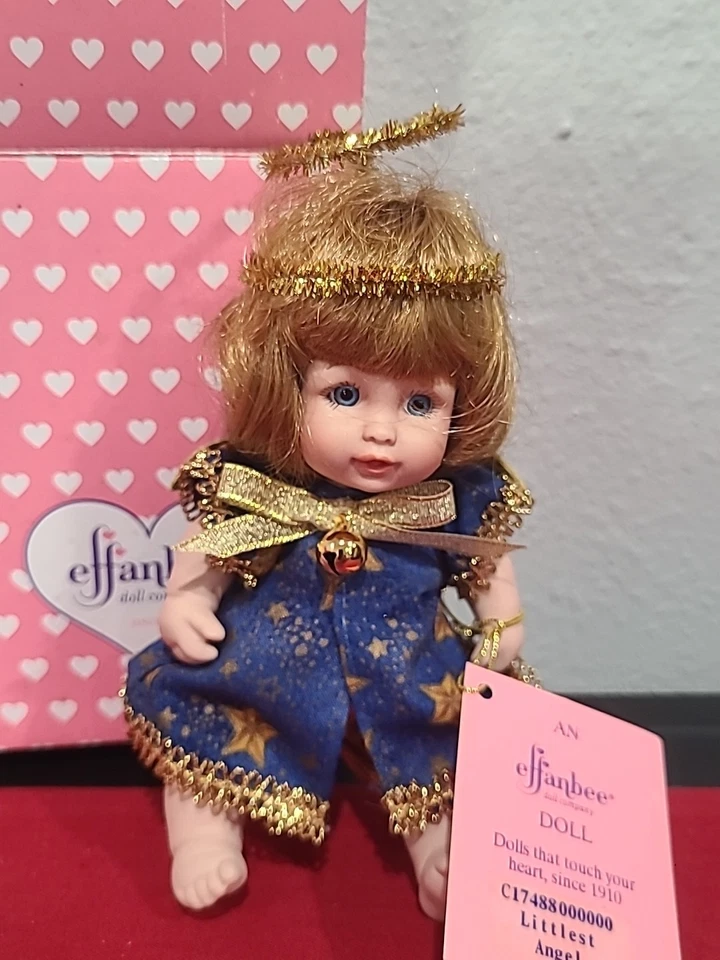 Vintage EFFANBEE Collection Dolls"THE LITTLEST ANGEL BABY" Porcelain New in Box! - Image 3 of 4