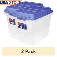 Durable Stackable Storage Bins W/ Secure Latches Home Organization & Pantry Use