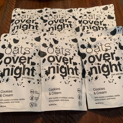 Lot of 6 Oats Overnight Cookies And Cream 20G Protein X2 Gluten Free BB 2026