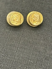 TWO Vintage HNS Holy Name Society Lapel Tie Pin 3/8"Pat 40029 Renewed 1936