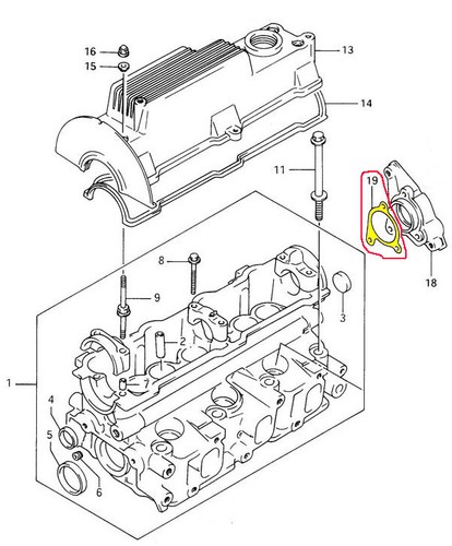 Junta de carcasa de distribuidor | Geo Metro Suzuki Swift | 3 cilindros 1,0 L | 96059996 | FABRICANTE DE EQUIPOS ORIGINALES - Imagen 3 de 4