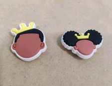 Jibbitz Crocs Charm Set His And Hers King And Queen 2 Pieces