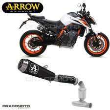 Scarico Arrow Pro-Race Omologato Per KTM 790 Duke 2018-2020 - Nichrom Nero, Fondello Inox, Sound Sportivo