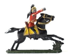 Vintage World War II German Parade Lead Soldier On Horseback Semi-Flat WWII TS23